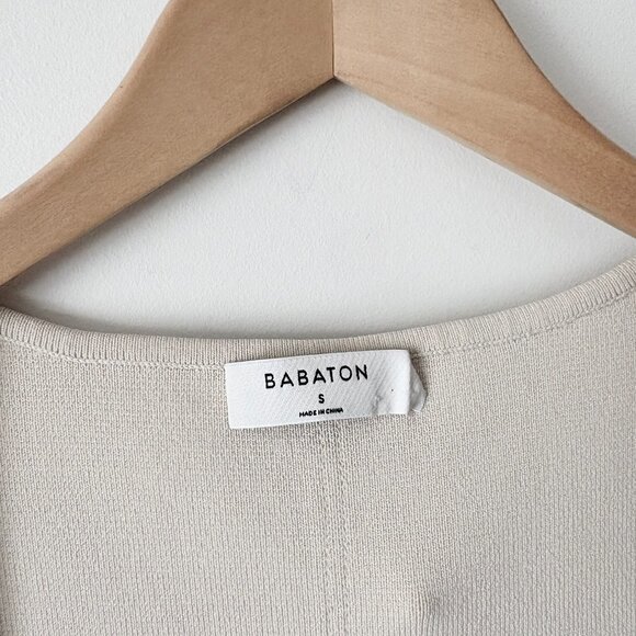 Aritzia Babaton Sculpt Knit Prestige Dress Matte Pearl White Size Small - Picture 4 of 6